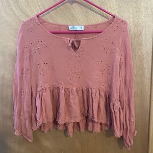 Hollister Cropped shirt, M, pink